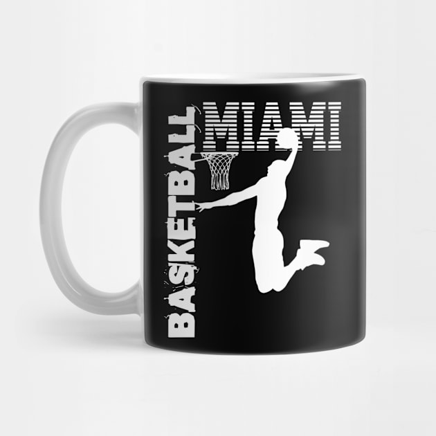 Miami Basketball Player Dunk Dunking T-Shirt and more by Spark of Geniuz